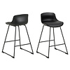 ebuy24 Tipa barstoel PU kunstleer zwart.