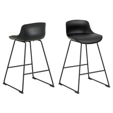 ebuy24 Tipa barstoel PU kunstleer zwart.