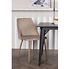 ebuy24 Tempe eethoek tafel zwart en 2 Night stoelen bruin.