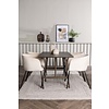 ebuy24 Kaseidon eethoek tafel bruin en 4 berit stoelen beige.