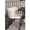 ebuy24 Kaseidon eethoek tafel bruin en 4 Edina stoelen wit.