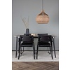 ebuy24 Tempe eethoek tafel okkernoot decor en 4 Kenth stoelen zwart.