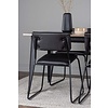 ebuy24 Tempe eethoek tafel okkernoot decor en 4 Kenth stoelen zwart.