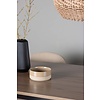 ebuy24 Tempe eethoek tafel okkernoot decor en 4 Velvet stoelen beige.