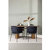 ebuy24 Isolde eethoek tafel naturel en 4 Selma stoelen zwart.