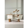 ebuy24 Isolde eethoek tafel naturel en 4 Tvist stoelen beige.