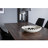 ebuy24 Polar180X90WNWN eethoek eetkamertafel Okkernoot decor en 6 Leone eetkamerstal zwart.