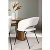 ebuy24 Isolde eethoek tafel naturel en 4 Day stoelen offwhite.