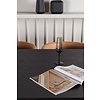 ebuy24 Ystad eethoek tafel zwart en 6 Simrishamn stoelen bruin.