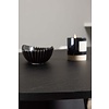 ebuy24 Bootcut eethoek tafel zwart en 6 Velvet stoelen grijs.