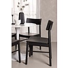 ebuy24 Hamden eethoek tafel wit en 4 Montros stoelen zwart.
