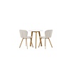 ebuy24 Leonora eethoek tafel wit en 2 Lilja stoelen beige.