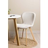 ebuy24 Leonora eethoek tafel wit en 2 Lilja stoelen beige.