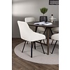 ebuy24 Kaseindon eethoek tafel bruin en 4 Rosie stoelen beige.