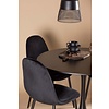 ebuy24 Glade eethoek tafel zwart en 4 Polar stoelen zwart.