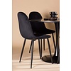 ebuy24 Glade eethoek tafel zwart en 4 Polar stoelen zwart.