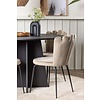 ebuy24 Bootcut eethoek tafel zwart en 4 Limhamn stoelen beige.