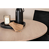 ebuy24 BiancaROWW eethoek eetkamertafel eik fineer wit washed en 4 Pippi eetkamerstal velours zwart.