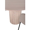 ebuy24 Bianca eethoek tafel whitewash en 4 berit stoelen beige.