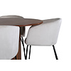 ebuy24 BiancaROWA eethoek eetkamertafel eik fineer en 4 Berit eetkamerstal velours beige.