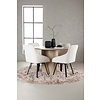 ebuy24 Olivia eethoek tafel whitewash en 4 Rosie stoelen beige.