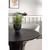 ebuy24 Olivia eethoek tafel zwart en 4 Day stoelen offwhite.