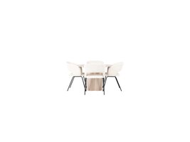 ebuy24 Olivia eethoek tafel whitewash en 4 Day stoelen offwhite.