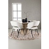 ebuy24 Olivia eethoek tafel whitewash en 4 Day stoelen offwhite.