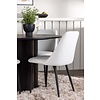 ebuy24 Olivia eethoek tafel zwart en 4 Night stoelen wit.