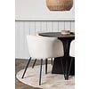 ebuy24 Bootcut eethoek tafel zwart en 4 berit stoelen beige.