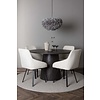 ebuy24 Lanzo eethoek tafel mokka en 4 Rosie stoelen beige.