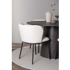 ebuy24 Lanzo eethoek tafel mokka en 4 Edina stoelen wit.