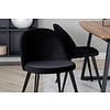 ebuy24 IncaNABL eethoek eetkamertafel uitschuifbare tafel lengte cm 160 / 200 el hout decor en 4 Velvet eetkamerstal velours zwart.