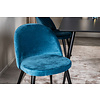 ebuy24 SilarBLExt eethoek eetkamertafel uitschuifbare tafel lengte cm 120 / 160 zwart en 4 Velvet eetkamerstal velours blauw, zwart.