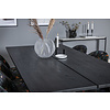 ebuy24 Sleek eethoek eetkamertafel uitschuifbare tafel lengte cm 195 / 280 zwart en 6 Velvet eetkamerstal velours gebloeid.