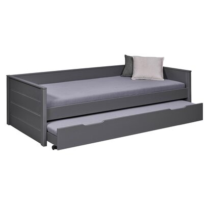 ebuy24 Dream bed 90x200cm met 1 uitschuifbaar bed grijs.