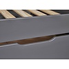 ebuy24 Dream bed 90x200cm met 1 uitschuifbaar bed grijs.