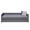 ebuy24 Dream bed 90x200cm met 1 uitschuifbaar bed grijs.