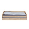 ebuy24 Leonie23 bed 90x200cm met 1 uitschuifbaar bed naturel.