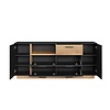 ebuy24 Synnax TV-meubel 2 deuren, 2 kleppen, 1 plank, 1 lade grijs,eik decor.
