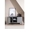 ebuy24 Piring TV-meubel 2 deuren 1 plank lichtgrijs.