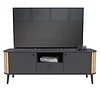 ebuy24 Pure TV-meubel 2 deuren, 1 lade, 1 plank grijs,eik decor.