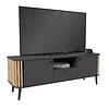 ebuy24 Pure TV-meubel 2 deuren, 1 lade, 1 plank grijs,eik decor.