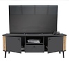 ebuy24 Pure TV-meubel 2 deuren, 1 lade, 1 plank grijs,eik decor.