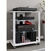 ebuy24 FolasR Hifi-meubels 3 planken wit.