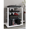 ebuy24 Folas Hifi-meubels 3 planken wit.