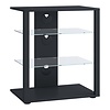 ebuy24 Folas Hifi-meubels 3 planken zwart.