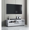 ebuy24 ArilaXL TV-meubel 1 kleppe 2 planken wit.