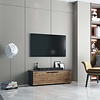 ebuy24 ArilaM TV-meubel 1 kleppe antraciet, eik decor.