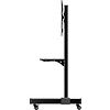 ebuy24 B-MS 125 TV-meubel in hoogte verstelbaar met 1 plank en wielen, Zwart.